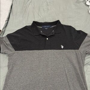 U.S. Polo Assn. Men's Charcoal and Light Gray Polo Shirt